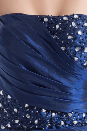 Abito da sera in Taffeta Senza Maniche con Perline Tubino