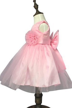 Abito da Cerimonia Bambini Ball Gown con Fiore Al Ginocchio Senza Maniche Alta Vita