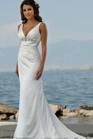 Abito da Sposa Sexy Favola con Bottone Lusso Semplice