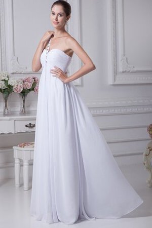 Abito da Sposa Medievale A-Line Monospalla a Riva con Festone