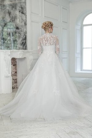 Abito da Sposa Lunghi Senza Spalline A-Line in Pizzo Naturale