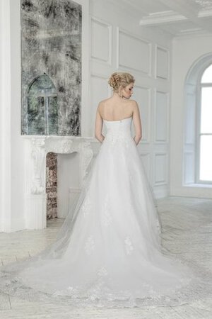 Abito da Sposa Senza Maniche in Pizzo Allacciato Cuore Naturale