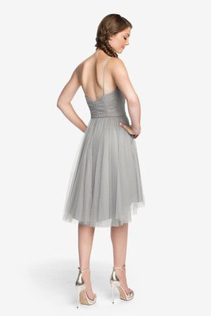 Abito da damigella Lusso in Tulle Conotta con Increspato con Criss-cross