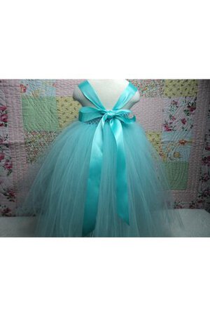 Abito da Cerimonia Bambini con Piega con Fusciacca con Increspature con Fiore Ball Gown