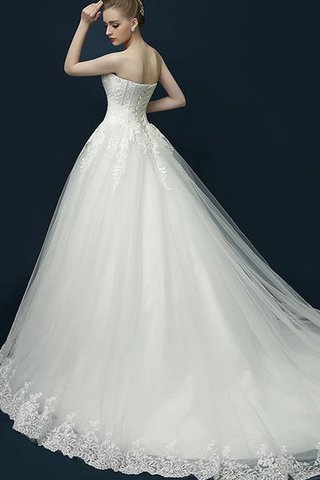 Abito da Sposa con Applique in Tulle con Paillette A Terra in Paillette