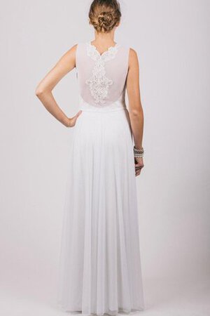 Abito da Sposa in Chiffon A-Line in Pizzo a Riva Naturale