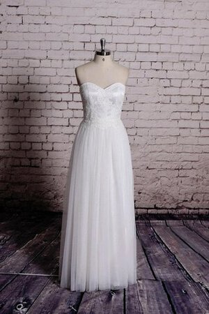 Abito da Sposa Cuore con Piega A-Line in Tulle Naturale