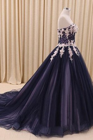 Abito Quinceanera con Applique in Pizzo Ball Gown in Pizzo Allacciato