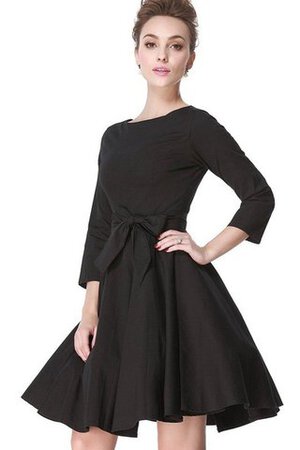 Abito da damigella Mini in Chiffon Naturale con Increspato A-Line