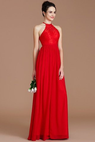 Abito da Damigella Principessa in Chiffon in Pizzo A Terra Cerniera