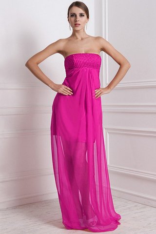 Abito da Damigella Lunghi Cerniera Senza Maniche Senza Strap in Chiffon