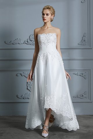 Abito da sposa alla moda pudica all aperto asimmetrico a riva sexy