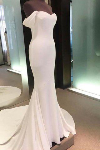 Abito da sposa con manica corte speciale in chiffon coda a strascico corto a terra a sala