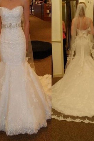 Abito da sposa in tulle naturale lunghi cuore profeta tradizionale