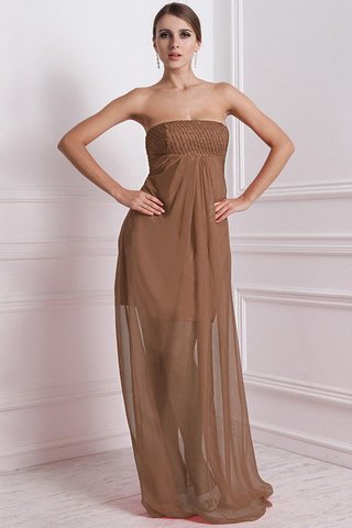 Abito da Damigella Lunghi Cerniera Senza Maniche Senza Strap in Chiffon