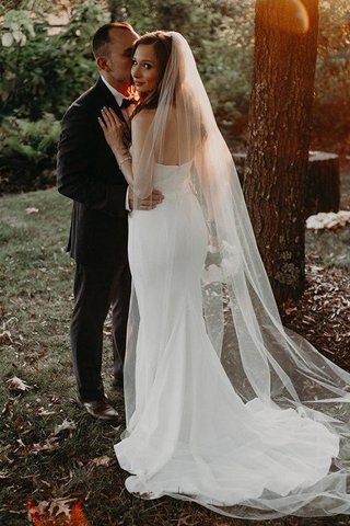 Abito da sposa senza maniche cerniera splendido all aperto sensuale romantico