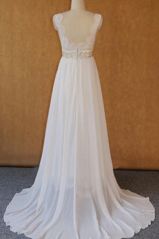 Abito da sposa con cristino lace coperta con nastro appariscente tubino senza maniche