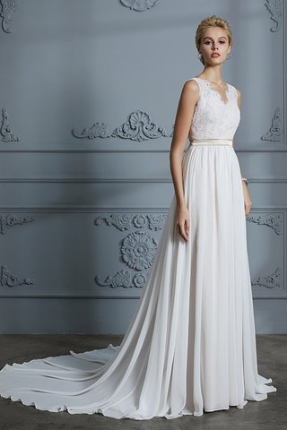 Abito da sposa a chiesa in chiffon retro sogno senza maniche adorabile