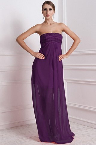 Abito da Damigella Lunghi Cerniera Senza Maniche Senza Strap in Chiffon