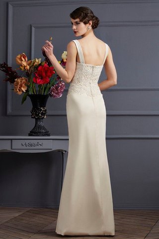 Abito Mamma Sposa Lunghi in Pizzo Senza Maniche in Raso Satin Elastico Quadrato