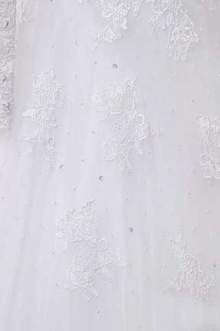 Abito da sposa formale e informale lupetto in raso distintivo in pizzo in tulle