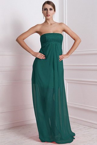 Abito da Damigella Lunghi Cerniera Senza Maniche Senza Strap in Chiffon