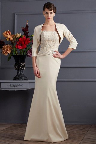 Abito Mamma Sposa Lunghi in Pizzo Senza Maniche in Raso Satin Elastico Quadrato