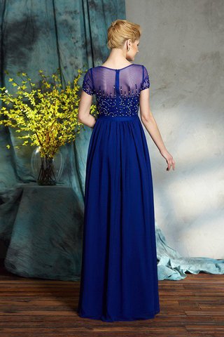 Abito Mamma Sposa A Terra Principessa con Perline A-Line in Chiffon