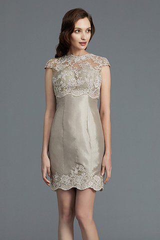 Abito Mamma Sposa in Taffeta Tondo Naturale con Applique Tubino