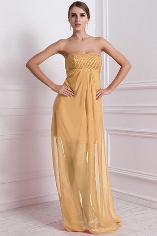Abito da Damigella Lunghi Cerniera Senza Maniche Senza Strap in Chiffon