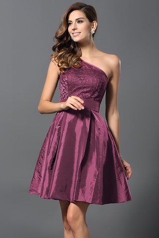 Abito da Damigella in Taffeta Principessa Mini Monospalla Naturale