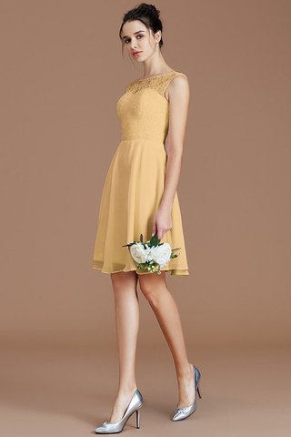 Abito da Damigella A-Line Mini in Chiffon Principessa Naturale