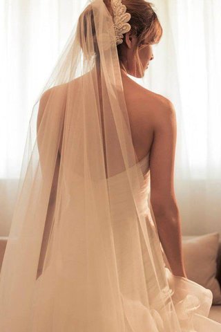 Abito da Sposa con Perline Senza Maniche in Organza Cuore Radiosa