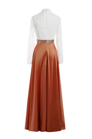 Abito mamma sposa Lungo Shiena Sheer Alla Caviglia Tubino a Riva