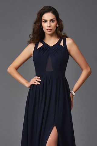 Abito da Sera Largo Bretelle in Chiffon A-Line A Terra Conotta