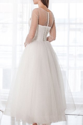 Abito da sposa cuore a-line mini bellissima cerniera con maniche lunghe