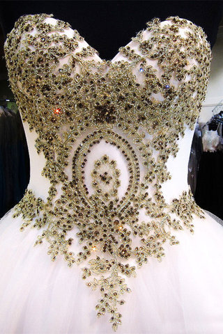 Abito quinceanera a-line naturale in pizzo cuore retro giunonico