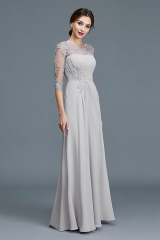 Abito Mamma Sposa A Terra Naturale Tondo A-Line con Increspature