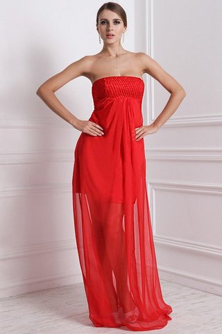 Abito da Damigella Lunghi Cerniera Senza Maniche Senza Strap in Chiffon