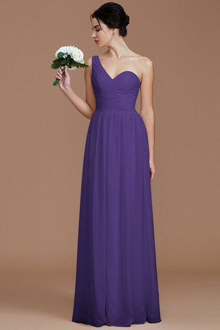 Abito da Damigella in Chiffon Principessa Monospalla A-Line Senza Maniche