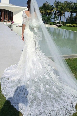 Abito da sposa lusso alternativo con piega cerniera assorbente sirena