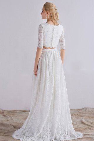 Abito da sposa medievale lungo sexy in pizzo scintillante asimmetrici