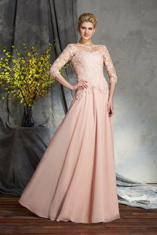 Abito Mamma Sposa Cerniera Principessa A-Line con Applique in Chiffon