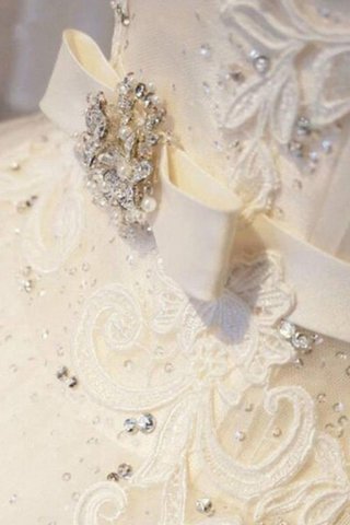 Abito da sposa con applique eccellente con perline sogno radiosa con nastro