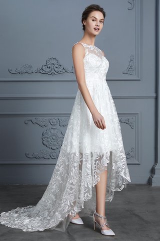 Abito da sposa sognare largo shiena sheer fancy con ricamo senza maniche