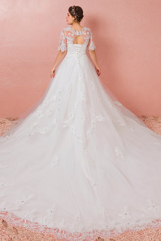 Abito da sposa convenzionale pudica in pizzo in tulle meraviglioso lusso