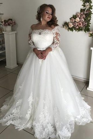 Abito da sposa a sala favola bello classico convenzionale con maniche lunghe