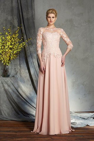 Abito Mamma Sposa Cerniera Principessa A-Line con Applique in Chiffon