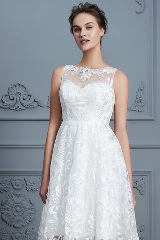 Abito da sposa sognare largo shiena sheer fancy con ricamo senza maniche