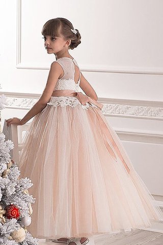 Abito da Cerimonia Bambini con Nastro con Fiore in Tulle Tondo Radiosa